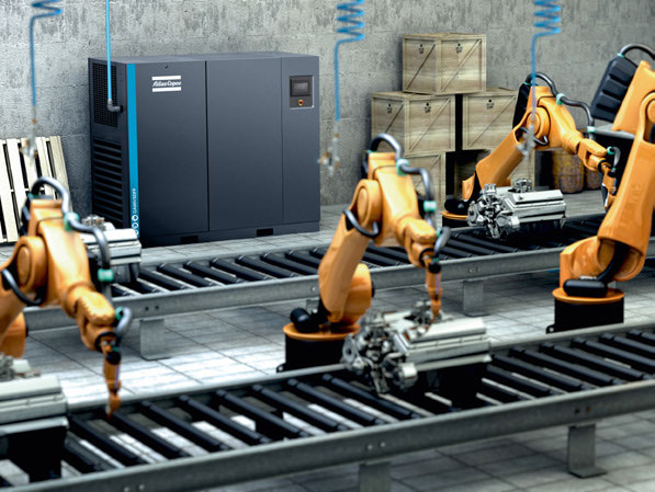 L'huile a injecté le compresseur d'air de GA 45+, atlas Copco 45kw 0 de GA 45+