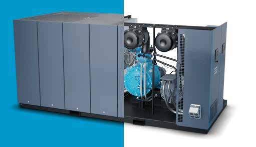 l'huile 250kw hybride a injecté l'atlas rotatoire Copco 3 de compresseur de vis